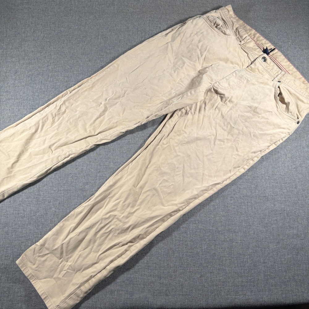 Johnnie-O Sawyer Pants Mens 35x32 (Fits 35x29) Khaki Straight 5-Pocket JMPA1330